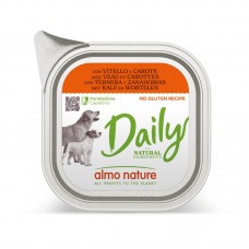 Almo Nature Daily Dog паштет с телятиной и морковью для собак 100 г*10шт