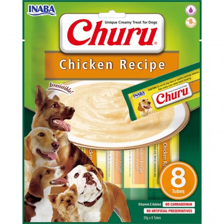 INABA Churu ласощі для собак вершковий мус з куркою 20 г (8шт/уп)