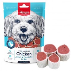 Wanpy Chicken Jerky & Codfish Sushi лакомство для собак с курицей и треской 100 г