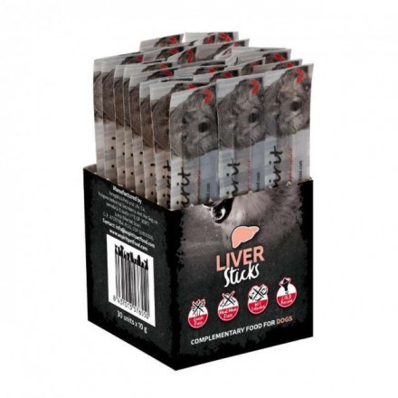 Alpha Spirit Dog Sticks Liver напіввологі ласощі для собак з печінки 30*10г (палички)