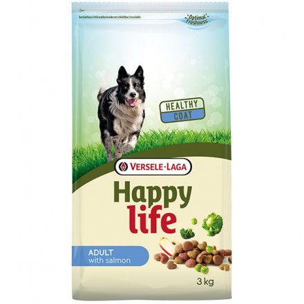 Happy Life Adult with Salmon сухой корм для собак с лососем 3кг