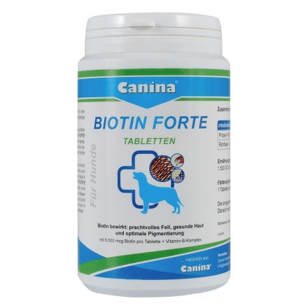 Canina Biotin forte витамины для поддержания здоровой шерсти и кожи собак 200 г/60 таб.