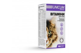 Unicum PREMIUM витамины для кошек Бреверс с честноком 50г. 100табл.