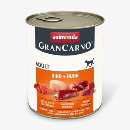 Animonda GranCarno Adult Beef + Chicken влажный корм с говядиной и курицей для собак 800 г