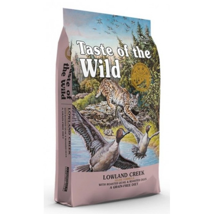 Taste of the Wild Lowland Creek Feline Formula сухий корм для котів з качкою та перепілкою 6,6 кг