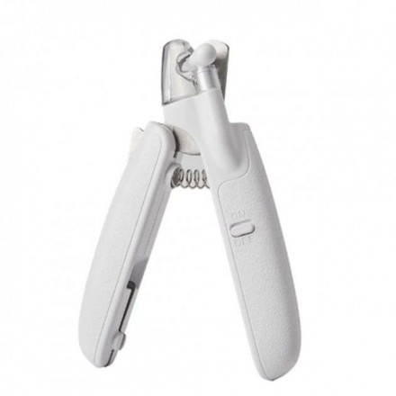 AnimAll Groom кігтеріз з LED підсвічуванням та контейнером для збору кігтів (білий)