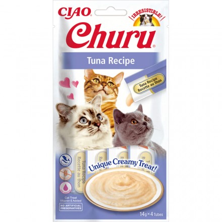 INABA Churu лакомство для кошек сливочный мусс с тунцом 4 шт*14 г