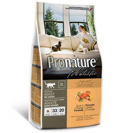 Pronature Holistic Cat Duck & Orange сухой корм для котов с уткой и апельсинами 2,72 кг