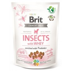 Brit Care Dog Crunchy Cracker Puppy Insects для цуценят з комахами, сироваткою та пробіотиками 200г