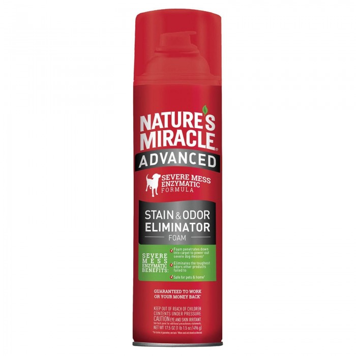 Nature's Miracle "Advanced Stain and Odor Eliminator" аерозоль-піна з посиленою формулою для видалення плям та запахів від собак 518 мл