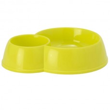 Moderna ЭКО двойная миска для кошек (лимонная) 170х450 мл