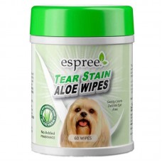 Еspree Tear Stain Aloe вологі серветки&nbsp;з алое вера для очищення забруднень під очима собак (60 шт)