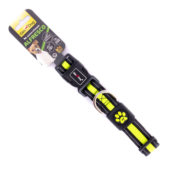 GimDog Alfresco ошейник из двойного неопрена для собак средних и крупных пород (желтый) M-L