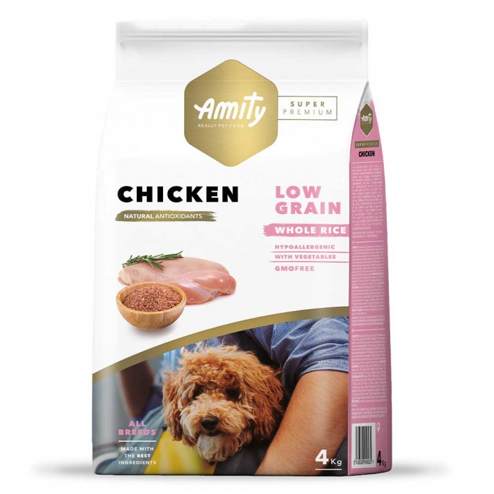 Amity Super Premium Chicken сухой корм для собак с курицей 4 кг