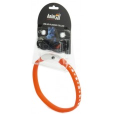 AnimAll USB LED Flashing Collar ошейник для собак с LED-подсветкой и USB-подзарядкой (красный) S
