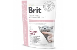 Brit GF Veterinary Diets Cat Hypoallergenic с лососем и горохом для кошек 400 g