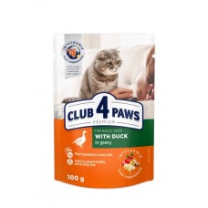 Club 4 Paws Premium влажный корм для кошек с уткой в ​​соусе 100г*24шт