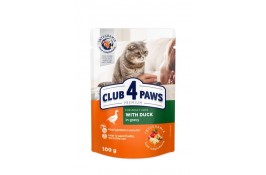 Club 4 Paws Premium влажный корм для кошек с уткой в ​​соусе 100г*24шт