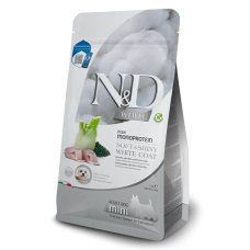 Farmina N&D White Dog Adult Mini Sea Bass, Spirulina & Fennel сухий корм для малих порід з білою шерстю із сибасом, спіруліною та фенхелем 2 кг