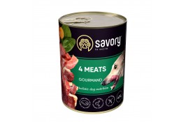 Savory Dog Gourmand 4 види м'яса 400g