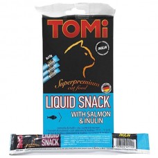 TOMI LIQUID SNACK SALMON & INULIN жидкое лакомство для котов с лососем и инулином 15 г