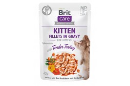Brit Care Cat pouch філе з індичкою в соусі для кошенят 85g