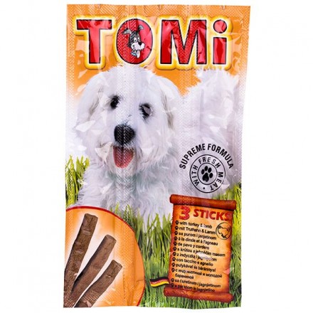 TOMI STICKS DOG TURKEY & LAMB лакомство для собак с индейкой и ягненком 30 г