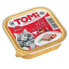 TOMI VEAL POULTRY паштет для котов с птицей и телятиной 100г*32шт