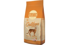 Araton Outdoor Adult All Breeds сухой корм для взрослых котов с курицей и индейкой 15кг