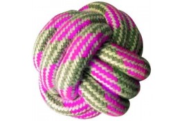 Croci Pastel игрушка для собак "Канатный мяч" (розовый) 7,5 см