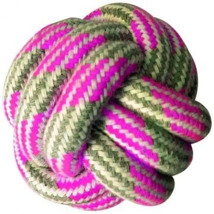 Croci Pastel игрушка для собак "Канатный мяч" (розовый) 7,5 см