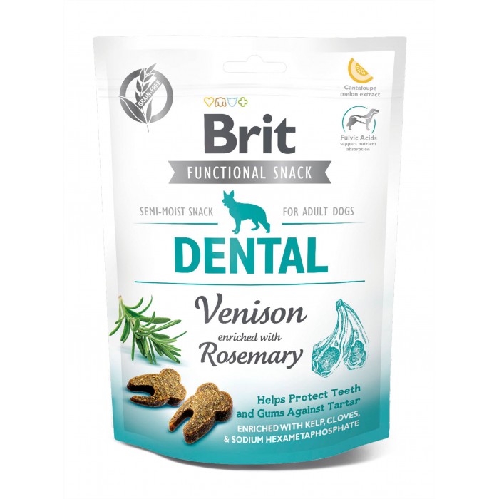 Brit Care Dog Snack Dental Ласощі&nbsp;з олениною та розмарином для собак, 150г