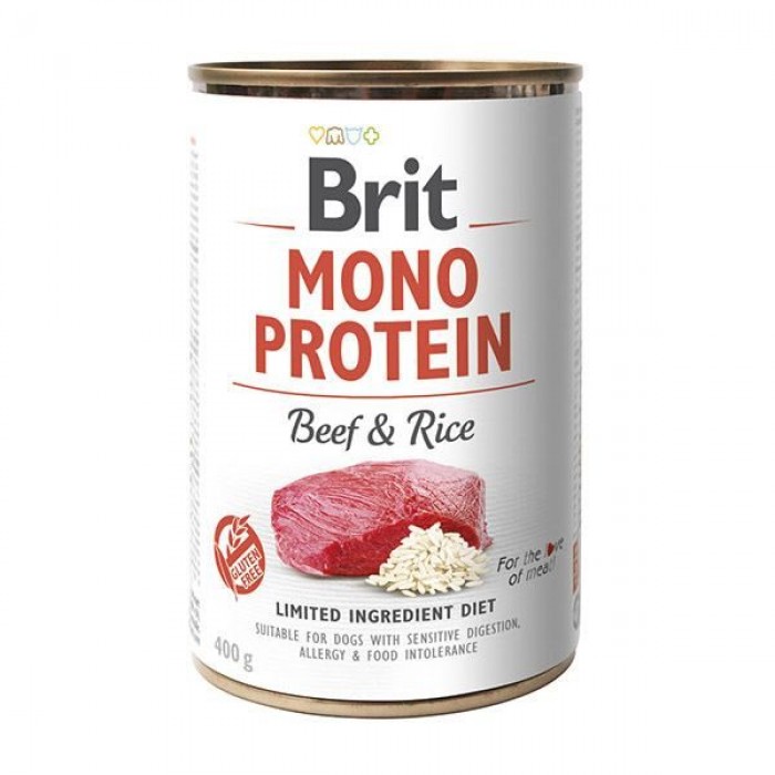 Brit Mono Protein Dog з яловичиною та темним рисом 400 g