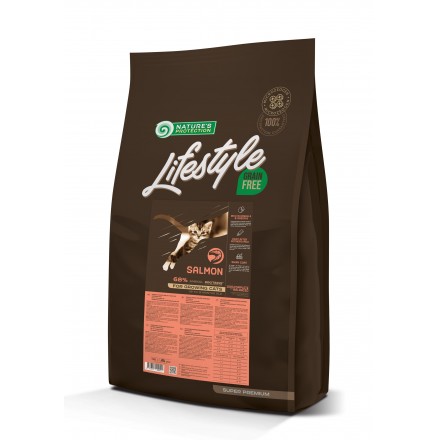 Lifestyle Grain Free Salmon Kitten сухой корм для котят с лососем 7 кг