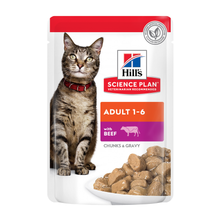 Hill's Science Plan Adult вологий корм для котів з яловичиною 85 г*12 шт