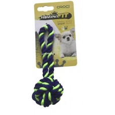 Croci игрушка для собак "Плетеный мяч из каната" (зеленый) 16 см