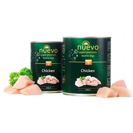 NUEVO ADULT паштет для взрослых собак с курицей  800 г