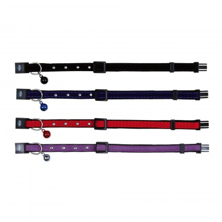 Trixie ошейник для котов вельвет з заклепками 4-х цветов