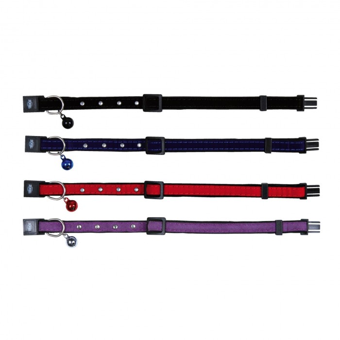 Trixie ошейник для котов вельвет з заклепками 4-х цветов