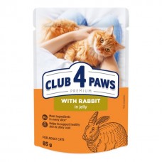 Club 4 Paws Premium влажный корм для кошек с кроликом в желе 85г*24шт