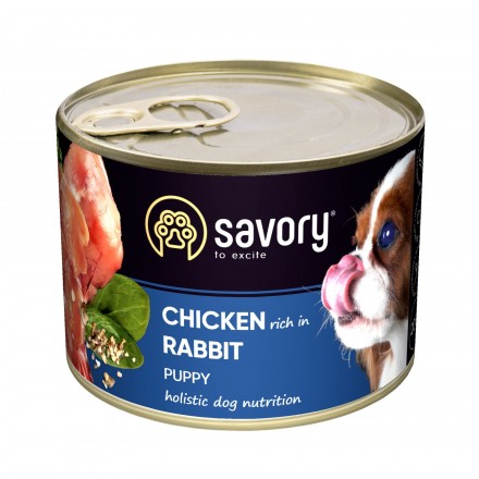 Savory Dog  All breeds Puppy з кроликом 200g