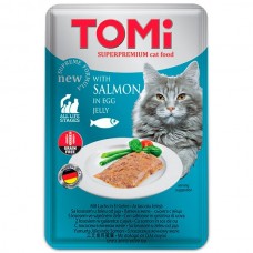 TOMI SALMON IN EGG JELLY влажный корм для котов с лососем в яичном желе 100г*20шт