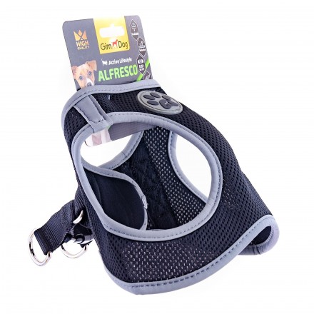 GimDog Alfresco шлея для собак середніх порід (чорна) М 