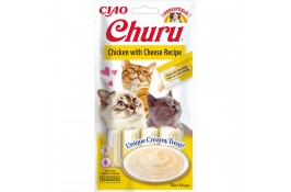 INABA Churu лакомство для кошек сливочный мусс с курицей и сыром 4 шт*14 г
