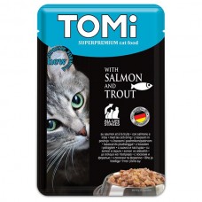 TOMI SUPERPREMIUM SALMON TROUT влажный корм для котов с лососем и форелью в соусе 100г*20шт