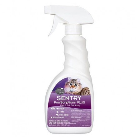 Sentry PurrScriptions Plus спрей от блох и клещей для котов 473 мл