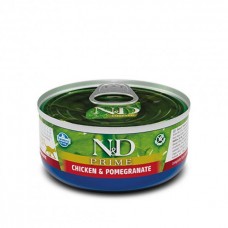 Farmina N&D Grain Free Prime Chicken Adult беззерновой влажный корм для кошек с курицей и гранатом 70 г