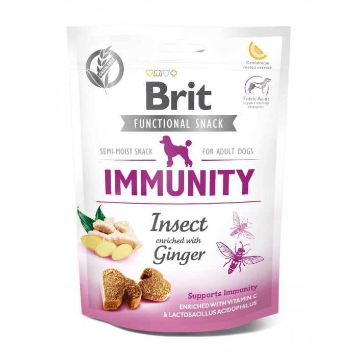 Brit Care Dog Snack Immunity Ласощі&nbsp;з білком комах та імбиром для собак, 150 г