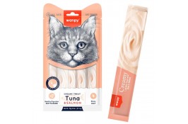 Wanpy Creamy Lickable Treats Tuna & Salmon жидкое лакомство для котов с тунцом и лососем 70 г