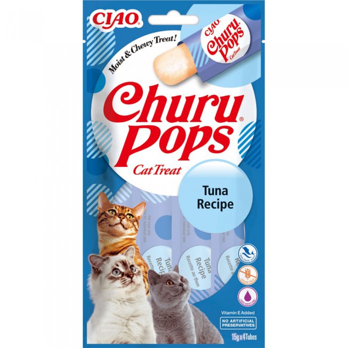 INABA Churu Pops лакомство для кошек с тунцом 4 шт*15 г